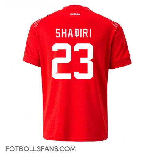 Schweiz Xherdan Shaqiri #23 Replika Hemmatröja VM 2022 Kortärmad